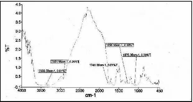 Gambar 2 . Hasil Spektrum IR Pektin kulit kakao