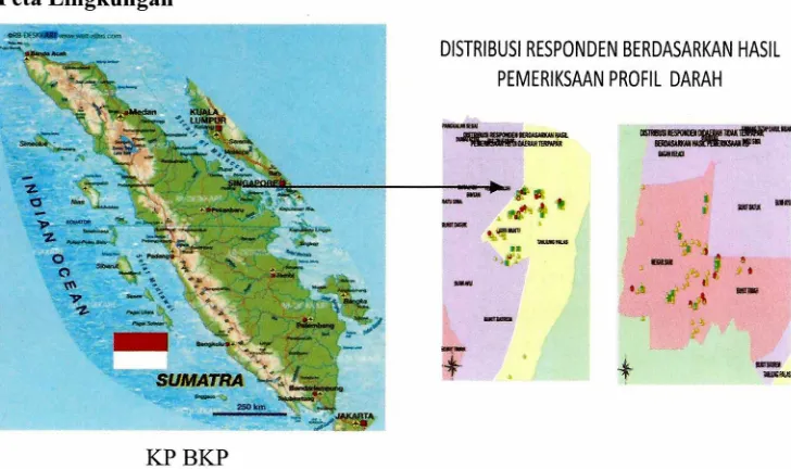 Gambar 2. Peta Kota Dumai, Riau dan distribusi kawasan 