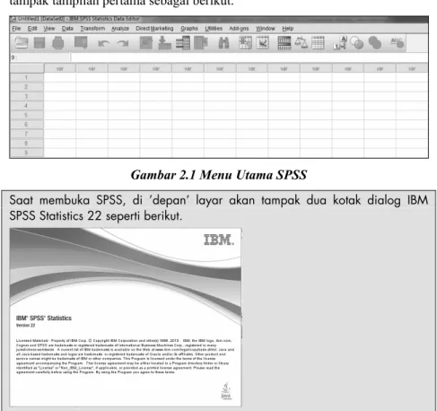 Gambar 2.1 Menu Utama SPSS 