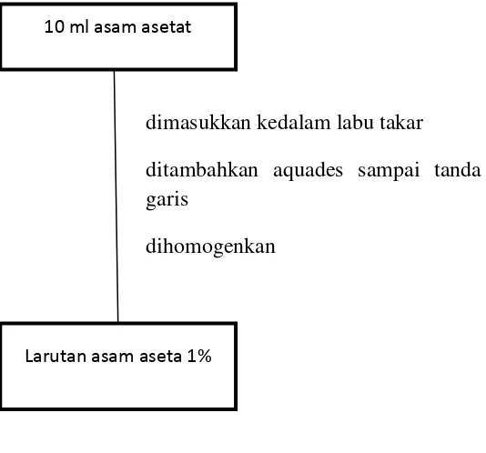 Gambar 3.2 Pembuatan Larutan Asetat 1% 