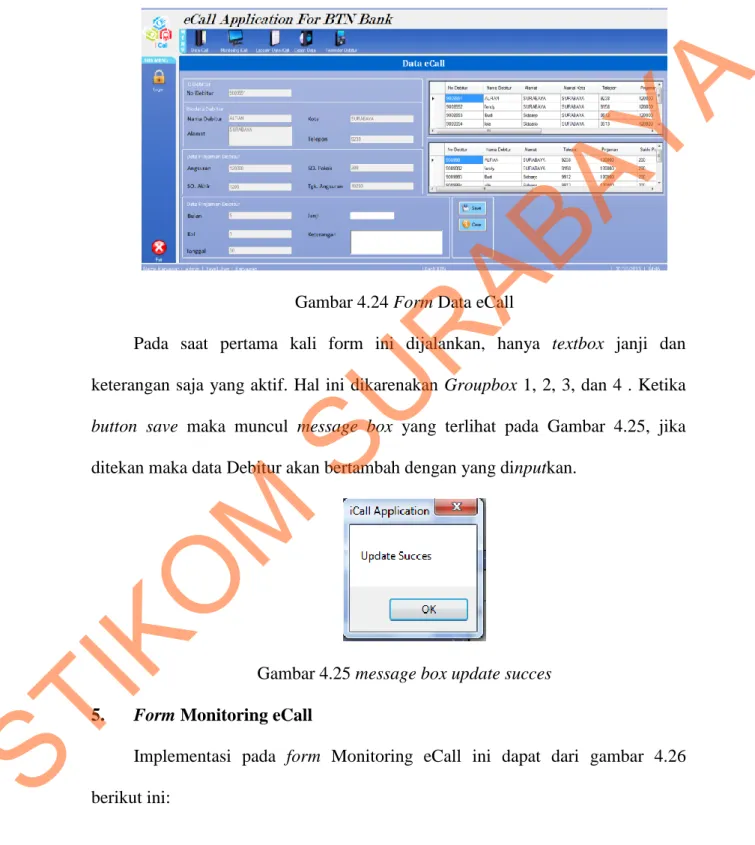 Gambar 4.24 Form Data eCall 