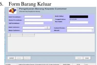 Gambar 14. Tampilan Form Laporan Barang 