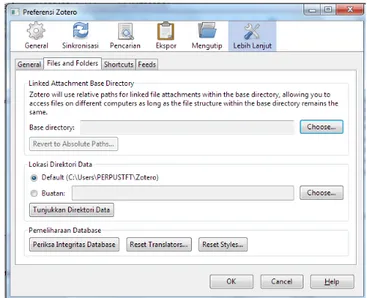 Gambar 3: Tampilan Seting File and Folder