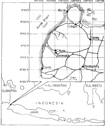 Fig. I Map of West Java, ~dentifying villages 