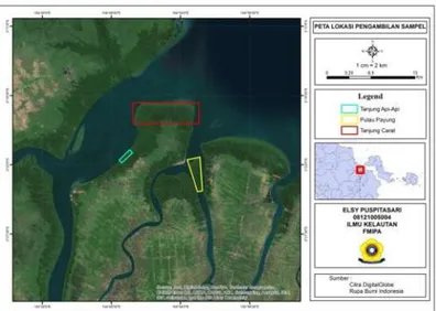 Gambar 1. Peta Lokasi Pengambilan sampel mangrove 