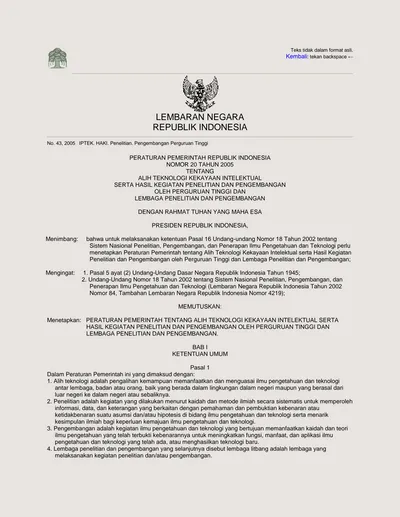 LEMBARAN NEGARA REPUBLIK INDONESIA