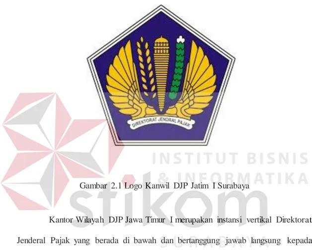Gambar  2.1 Logo Kanwil  DJP Jatim  I Surabaya 