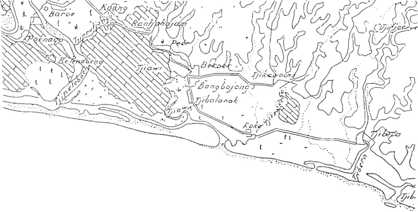 Figure 3. Bul. Penelil. Kesehal. Pameungpeuk estuaries and coastal lagoon formation. 20 (3) 1992 