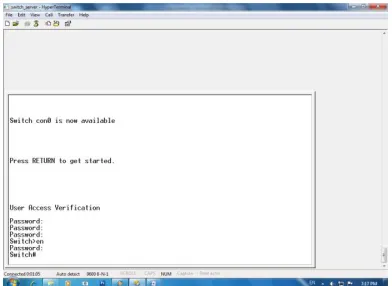 Gambar 7. konfigurasi password pada switch 