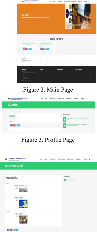 Figure 2. Main Page 