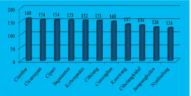 Diagram 5 Jumlah Ibu hamil Beresiko Tinggi per Kecamatan Tahun 2013 (3)        Sumber: Dinas Kesehatan Kabupaten Sukabumi, 2013