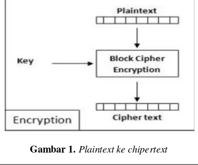 Gambar 1. Plaintext ke chipertext 