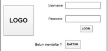 Gambar 6.  Antar muka halaman login  