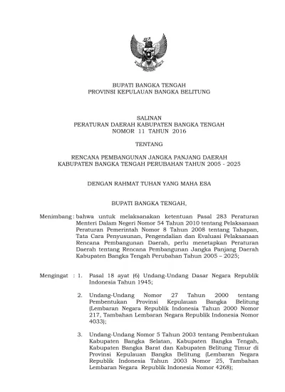 BUPATI BANGKA TENGAH PROVINSI KEPULAUAN BANGKA BELITUNG SALINAN ...