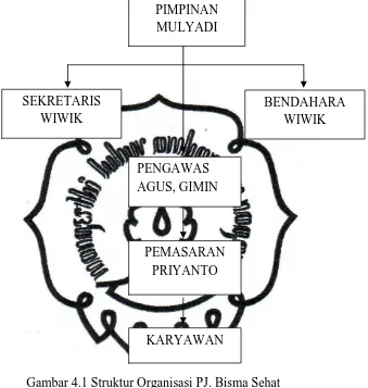 Gambar 4.1 Struktur Organisasi PJ. Bisma Sehat 