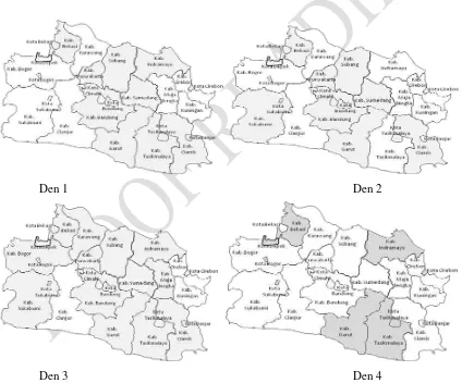 Gambar 1. Gambaran Sebaran Virus Dengue Menurut Serotipe di Propinsi Jawa Barat 