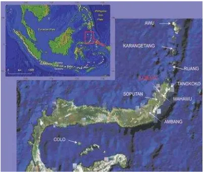 Gambar 1. Peta indeks lokasi Gunung Lokon,     Sulawesi Utara.
