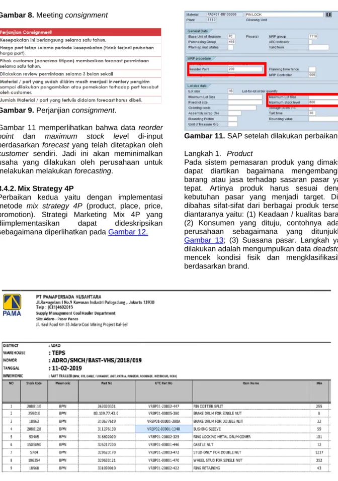 Gambar 9. Perjanjian consignment. 
