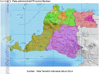 Gambar 1. Peta administratif Provinsi Banten 