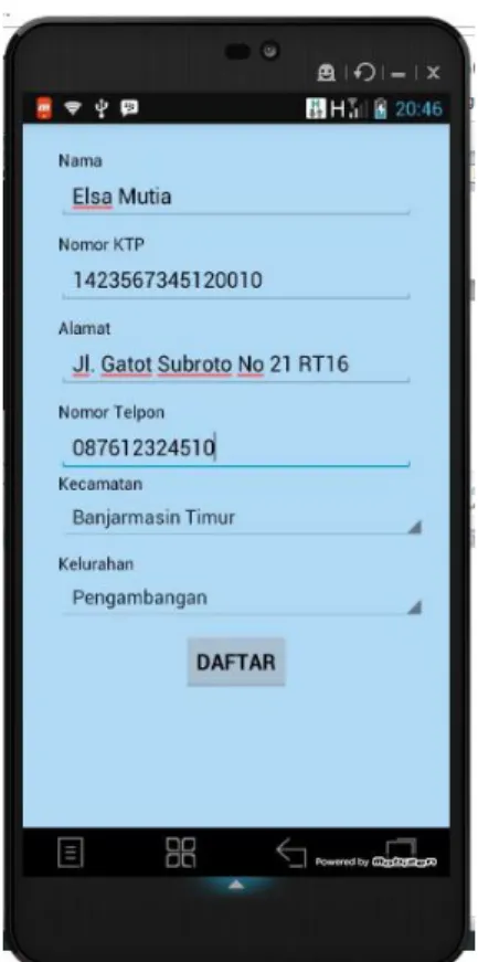 Gambar 6. Halaman Input no kontrak 
