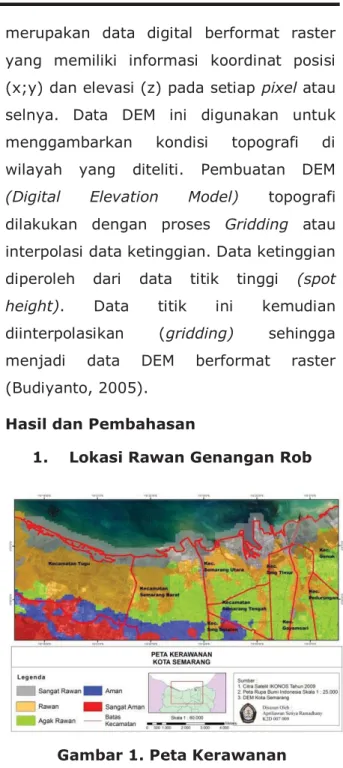 Gambar 1. Peta Kerawanan 