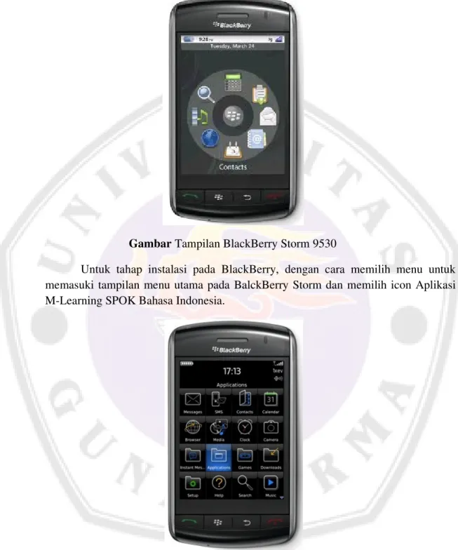 Gambar Tampilan BlackBerry Storm 9530 