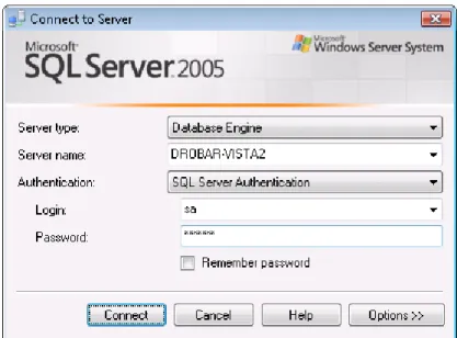 Gambar 2.5 Tampilan SQL Server 2005 