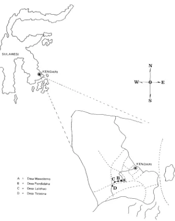 Figure 1. Showing localities of survey areas. 
