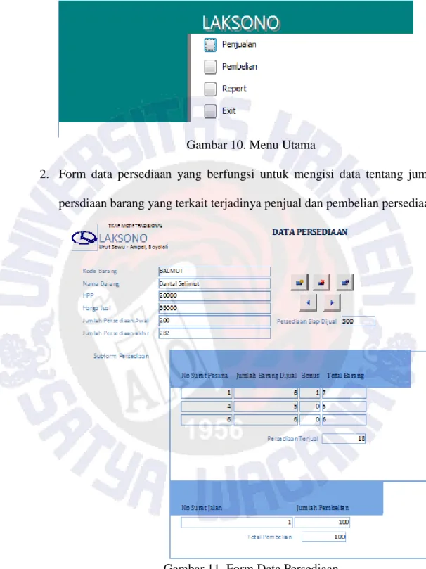 Gambar 10. Menu Utama 