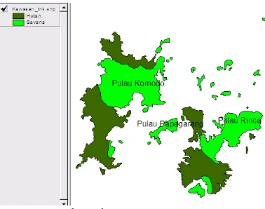 Gambar 2. Peta pulau Rinca.