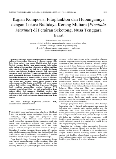 Kajian Komposisi Fitoplankton Dan Hubungannya Dengan Lokasi Budidaya ...