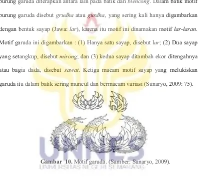 Gambar  10. Motif garuda. (Sumber: Sunaryo, 2009).