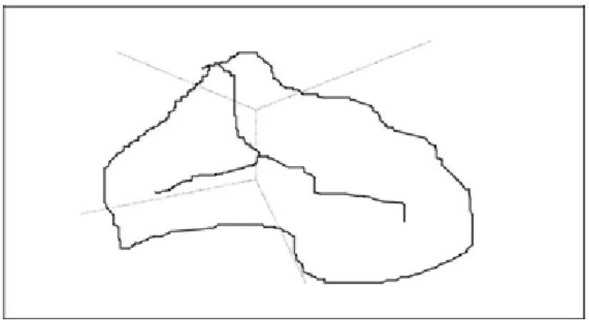Gambar 1.1 Daerah -daerah poligon (a1, a2, a3, a4) yang dibatasi oleh garis  putus-putus pada Wilayah A