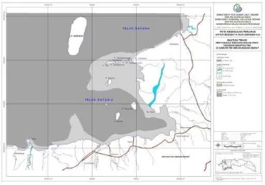 Tabel 1. Luas Potensi dan Pemanfaatan Lahan Budidaya Laut untuk komoditas Keramba Apung di Kabupaten SBB menurut Kecamatan, 2005 – 2009 