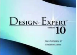 Gambar 3.9. Software Design Expert 