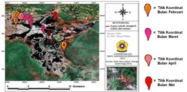 Gambar 1. Peta Lebak Jungkal, Pamoangan, Sumatera Selatan 