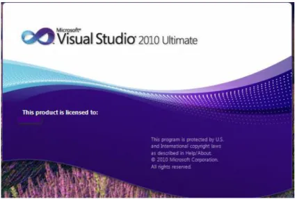 Gambar 2.2 Tampilan Jendela Splash Visual Studio 2010 