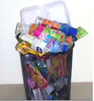 Gambar 5: Sampah non organik atau sampah yang tidak mudah busuk. 