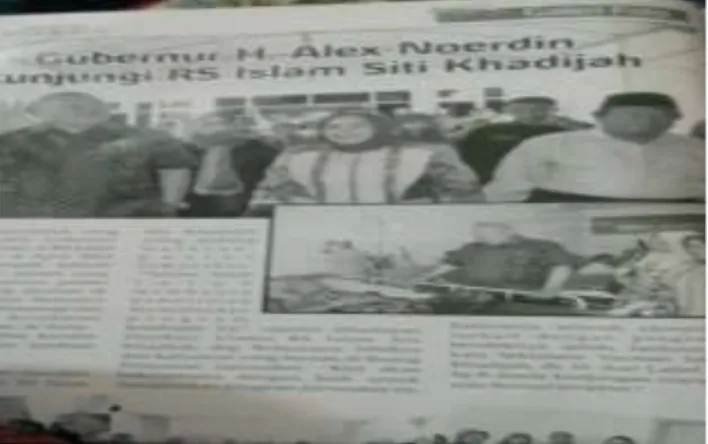 Gambar 3. Kunjungan H. Alex Noerdin  Ke RS. Islam Siti Khadijah Palembang 