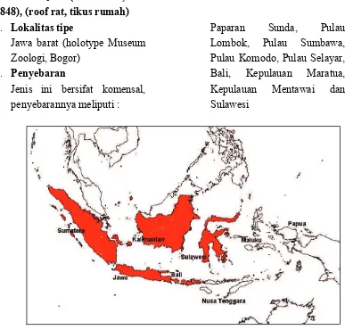Gambar 6. Distribusi tikus rumah R. tanezumi di Indonesia 