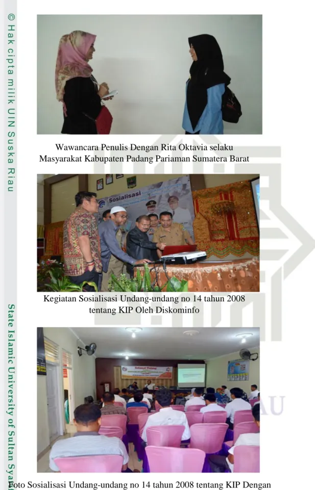 Foto Sosialisasi Undang-undang no 14 tahun 2008 tentang KIP Dengan  Masyarakat di Kabupaten Padang Pariaman 