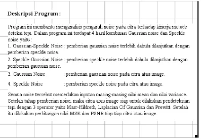 Gambar 3.9 Form Deskripsi 
