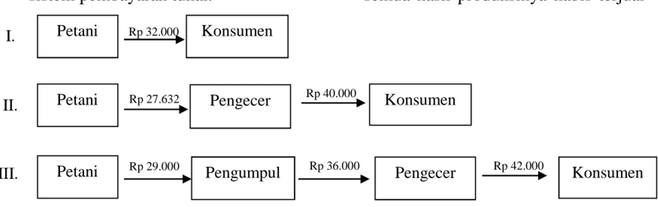 Gambar 1. Pola saluran pemasaran jamur tiram putih di Kota Pekanbaru