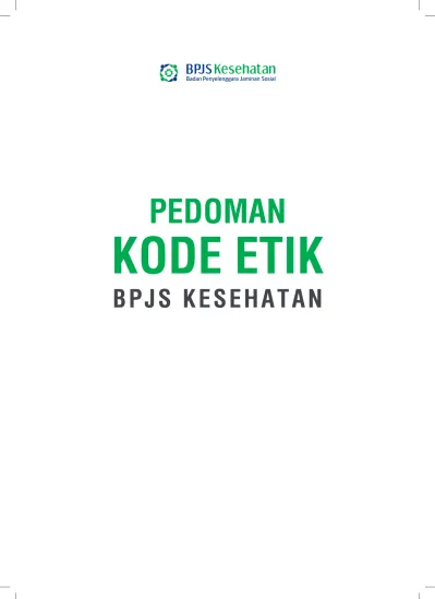 PEDOMAN KODE ETIK BPJS KESEHATAN