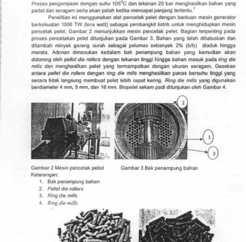 Gambar 2 Mesin pencetak pellet 