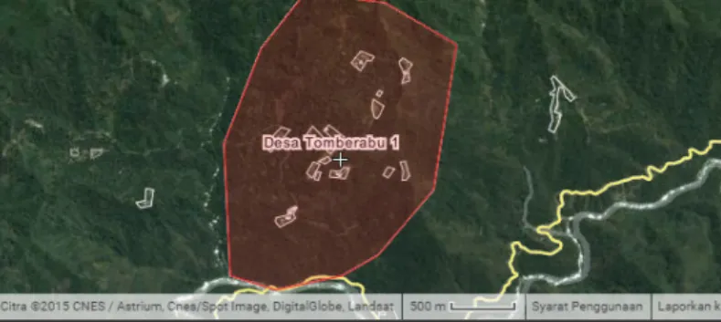 Gambar 2. Lokasi Pengambilan Sampel di Desa Tomberabu 1  Sumber:  http://www.google.com/maps/ 