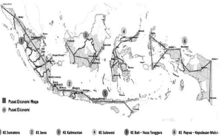Gambar 2. Peta Enam Koridor Ekonomi Indonesia 
