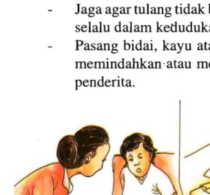 Gambar : Cara memasang bidai 