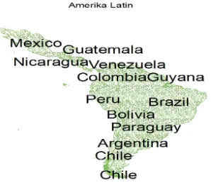 Gambar 1. Peta Amerika Latin.