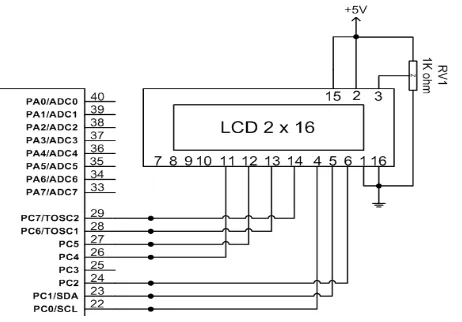 Gambar 3.5 Skematik Rangkaian LCD 